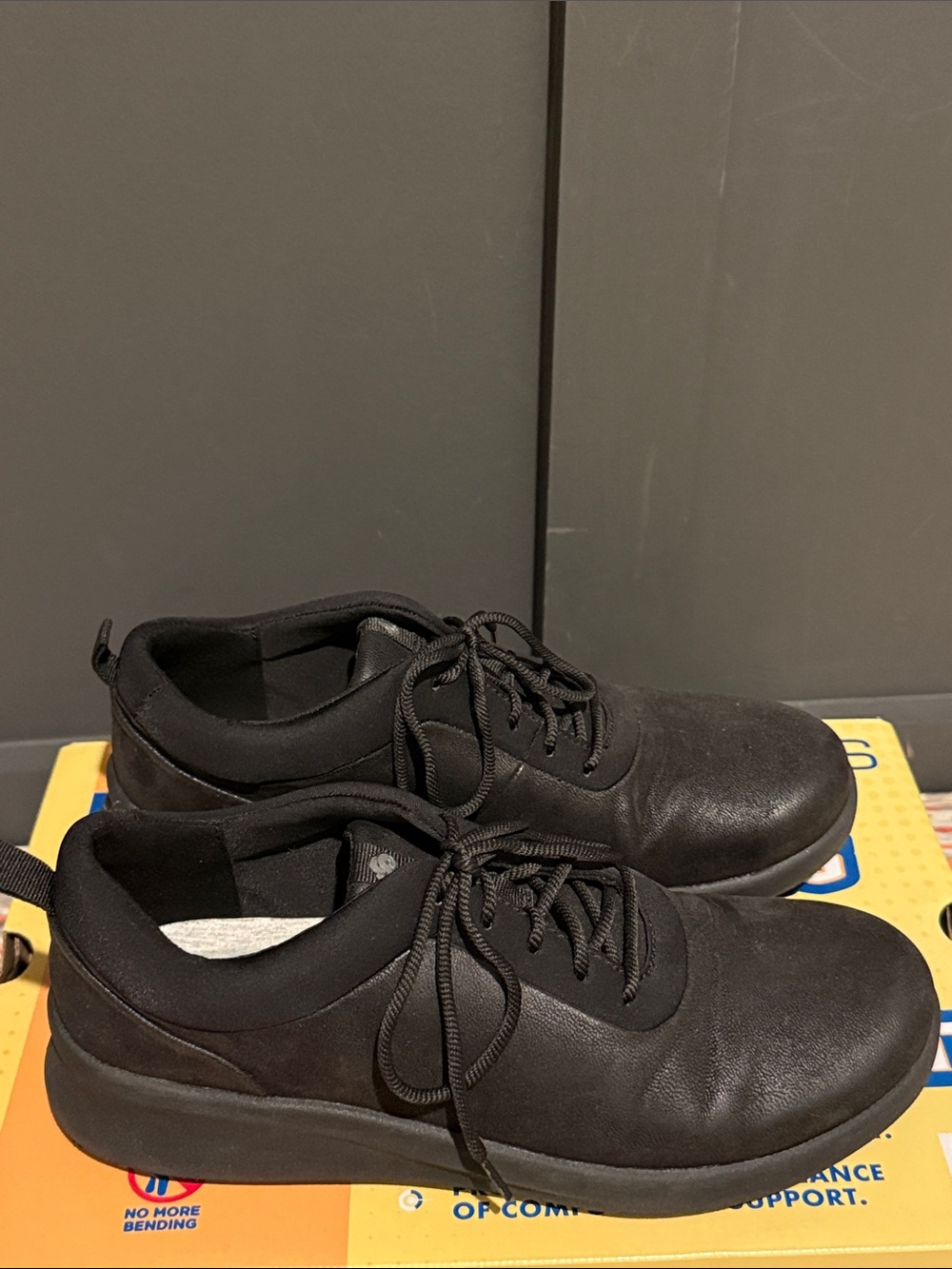 Cloudsteppers by Clarks Women's Black Slip-On Lace-Up Sneakers